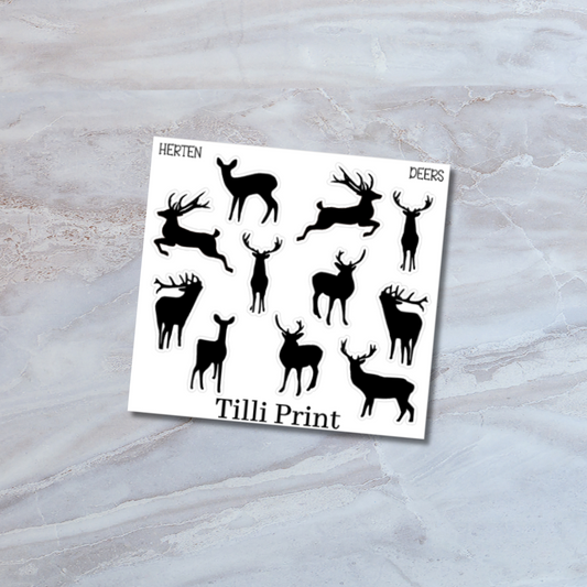foiled deers planner stickers.