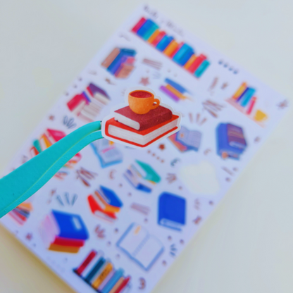 Sticker Sheet - Books | Journal Planner Stickers | Books Stickers | Scrapbooking Stickers | Sticker Bujo | Journal And Stickers | Reading Stickers