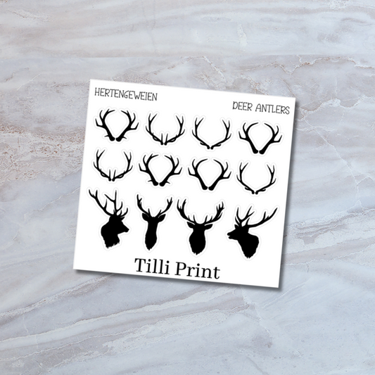 Deer antler planner stickers