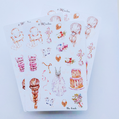 Sticker Sheet - The Bride | Sticker Bujo | Planner Stikers | Book Stickers | Scrapbooking Stickers | Wedding Sticker