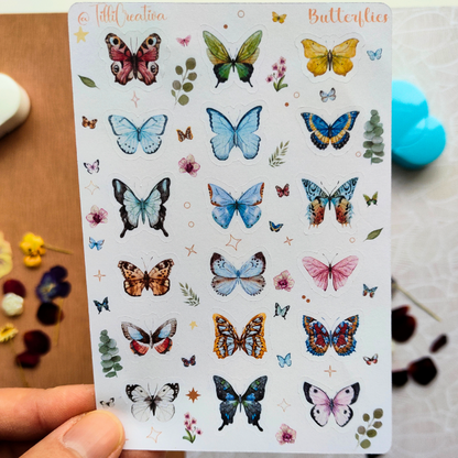 Sticker Sheet - Butterfly Dream | Bullet Journal Stickers | Book Stickers.