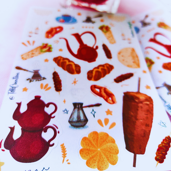 Sticker Sheet - Iskender Kebab | Bullet Journal Stickers | Planner Stickers | Book Stickers