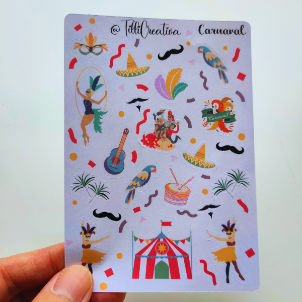 Sticker Sheet - Carnival Parade | Bullet Journal Stickers | Planner Stickers | Book Stickers