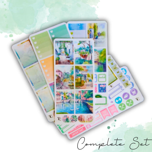 Complete set planner sticker with Serenity escape theme.