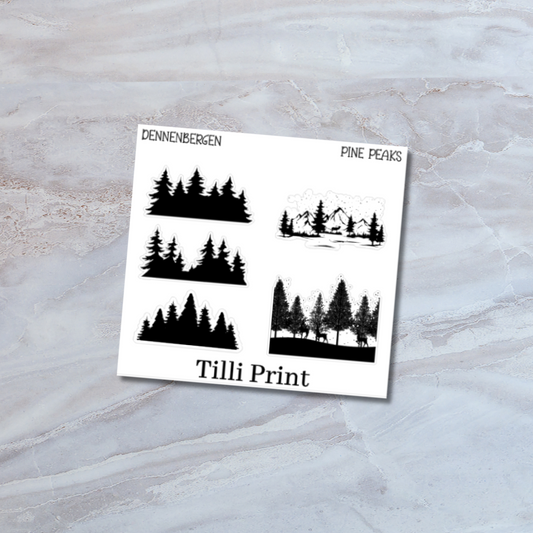 Pine peaks planner stickers