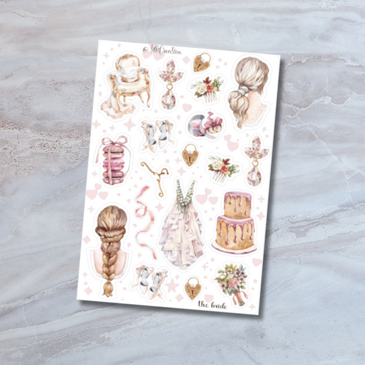the bride stickers for your planner.