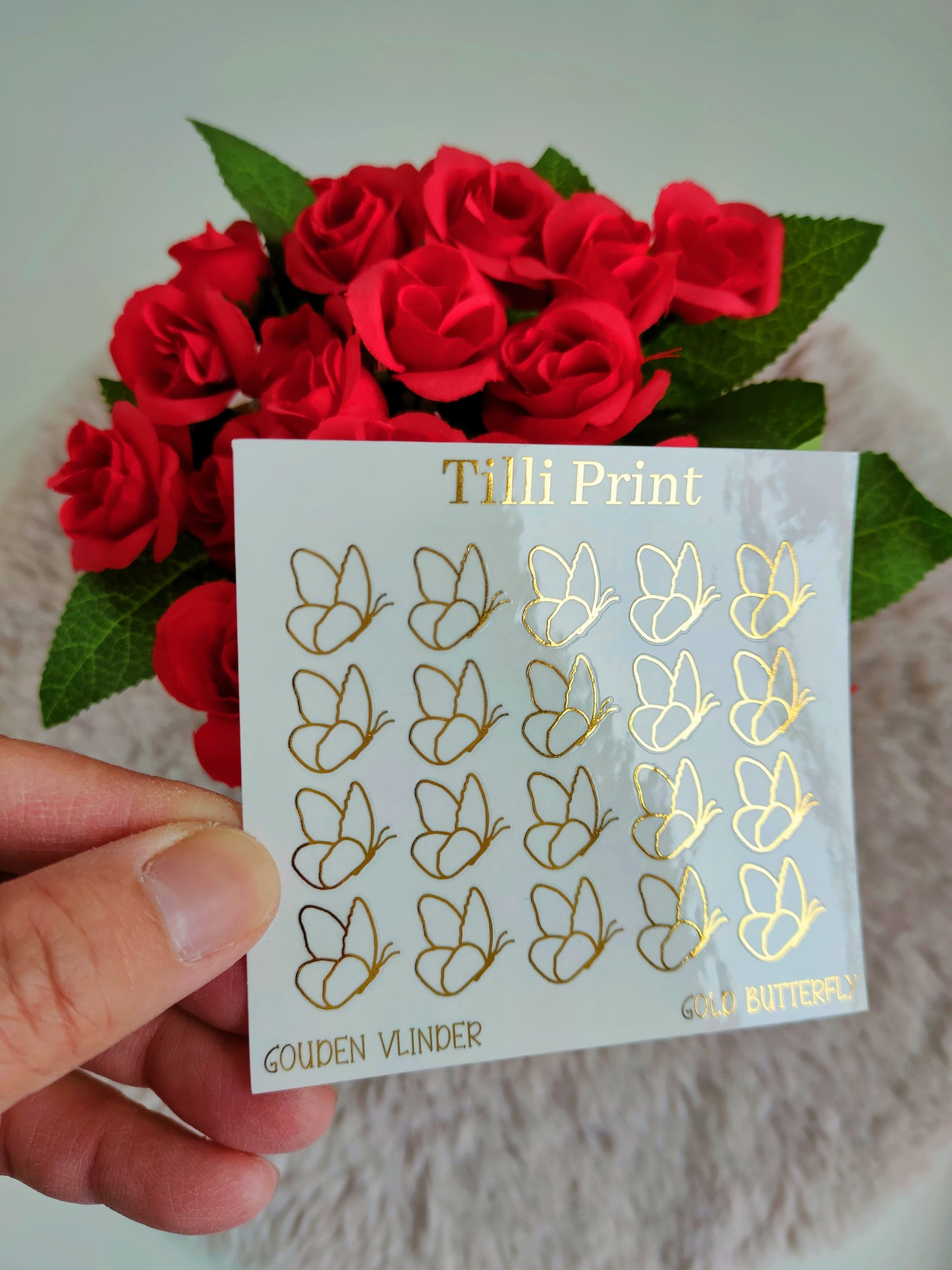 gold foiled butterfly planner stickers.